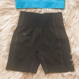 black gymshark shorts